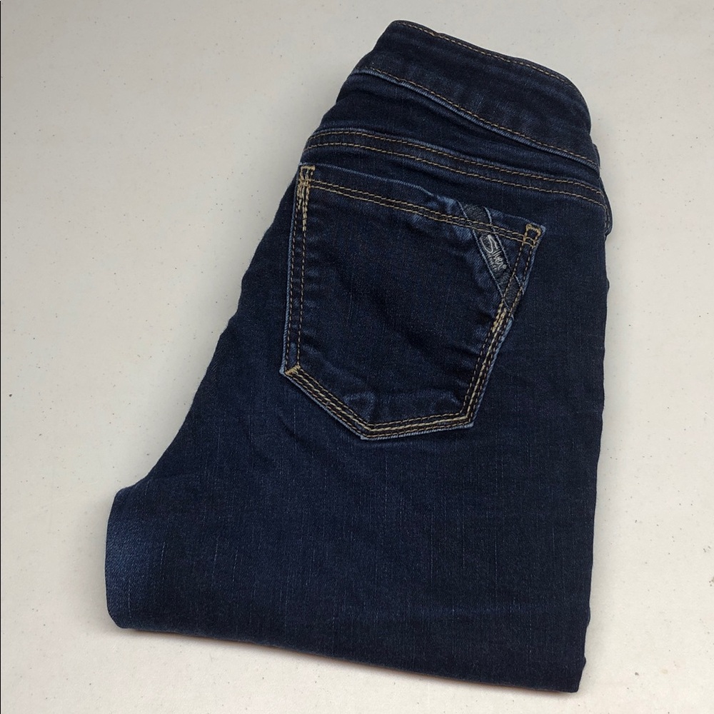 SILVER AIKO SUPER SKINNY JEANS 25x29 ⭐️